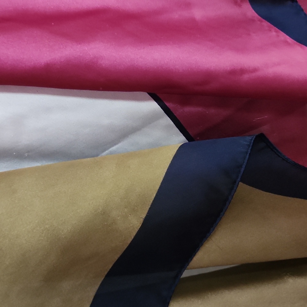 Color Block Silk Scarf-Wrap - Picture 7 of 11